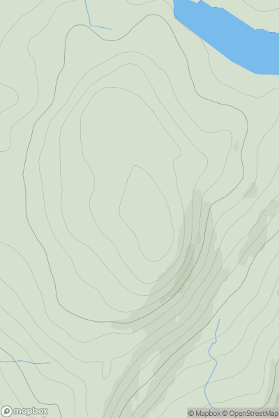 Thumbnail image for Beinn nan Carn [South-East Skye and Scalpay] showing contour plot for surrounding peak